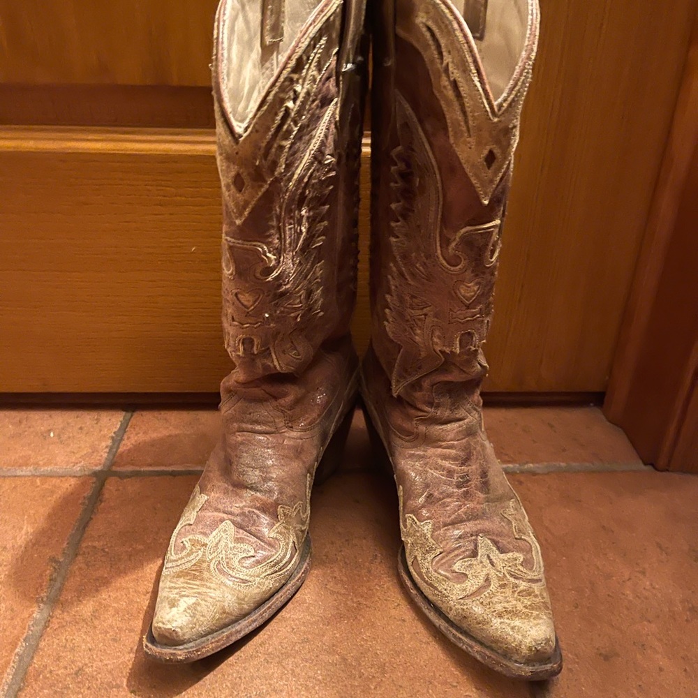 Corral Womens Crackle Distressed Boot R2227 Size 9M
